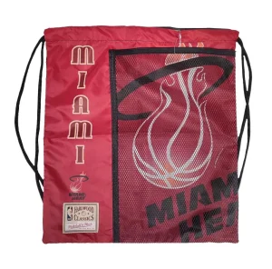 Saco Miami Heat NBA Team Logo Cinch Bag de Mitchell and Ness