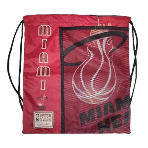 Saco Miami Heat NBA Team Logo Cinch Bag de Mitchell and Ness