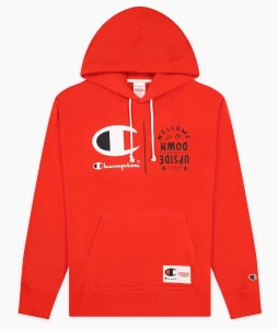 Sudadera Champion X Stranger Things "Welcome" roja