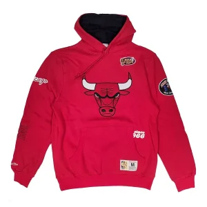Sudadera Chicago Bulls «NBA Team Origins Fleece Hoody» Mitchell And Ness -Roja