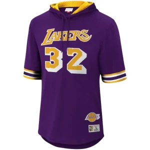 Sudadera Magic Johnson NBA Name & Number Mesh SS Hoodie Lakers – Mitchell & Ness