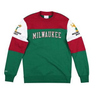 SUDADERA MILWAUKEE BUCKS «PERFECT SEASON CREW» MITCHELL AND NESS