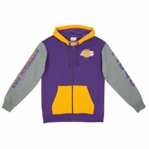 SUDADERA MITCHELL AND NESS «FULL ZIP» LAKERS