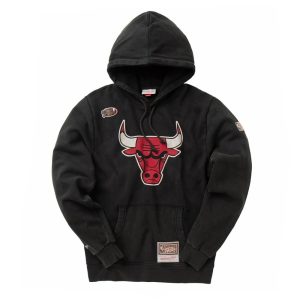 SUDADERA MITCHELL AND NESS «WORN LOGO» CHICAGO BULLS