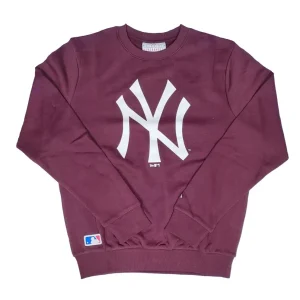 Sudadera New York Yankees – New Era Team Logo Crew Burgundy