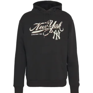 Sudadera New York Yankees Oversized – New Era MLB Retro Graphic Negra