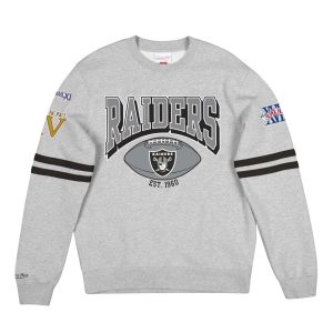 Sudadera Oakland Raiders «All Over Print Fleece Crew» – Mitchell And Ness