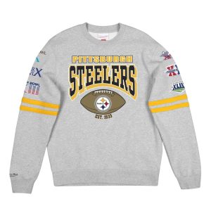 Sudadera Pittsburg Steelers «All Over Print Fleece Crew» Mitchell And Ness