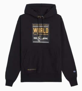 SUDADERA "ROME 1960" HOODIE BLACK - CHAMPION X MUHAMMAD ALI