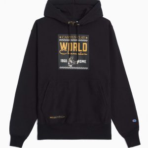 SUDADERA «ROME 1960» HOODIE BLACK – CHAMPION X MUHAMMAD ALI