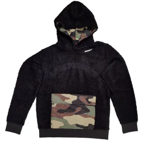 SUDADERA SPRAYGROUND » TEDDYCAMO POCKET » COLOR NEGRO