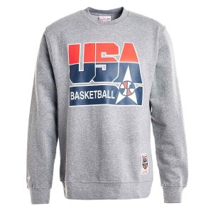 SUDADERA USA BASKETBALL MITCHELL AND NESS – DREAM TEAM CREW GREY.