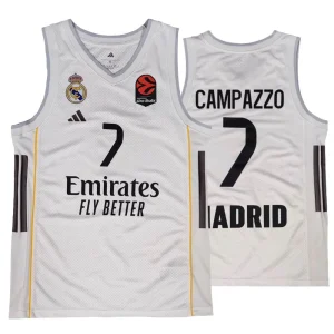 Camiseta Facundo Campazzo Real Madrid baloncesto Junior Adidas 2025-26 blanca