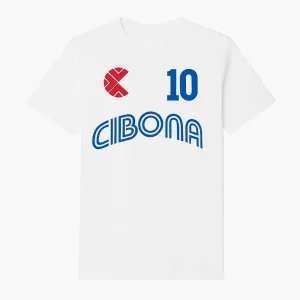 Camiseta manga corta Drazen Petrovic Cibona blanca
