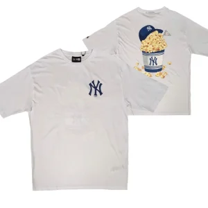 Camiseta MLB Yankees Food Graphic Oversized blanca New Era
