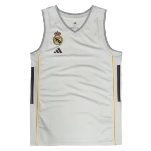 Camiseta Real Madrid Baloncesto Primera Equipación Adidas 2025-26 blanca