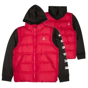Chaqueta con Capucha Jordan Fer Puffer Junior roja
