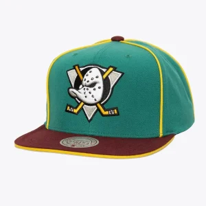 Gorra Anaheim Ducks Pipe Snapback VNTG Teal Mitchell and Ness