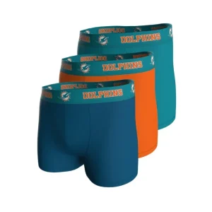 Pack 3 Calzoncillos Boxer Miami Dolphins NFL Stretch Cotton