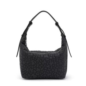 Bolso de hombro Hobo Mediano Tous Puffy Bear Negro