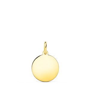 18K CHAPA DISCO ORO AMARILLO