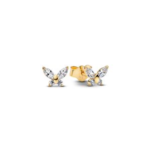 Pendientes de Botón Mariposa