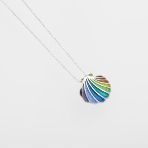Colgante Plata Mini Esmalte Multicolor Concha | Colección Itinere | Fink Orfebre