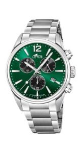 Reloj Lotus Crono de Caballero Acero Esfera Verde 18690/4