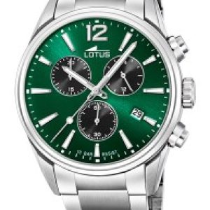Reloj Lotus Crono de Caballero Acero Esfera Verde 18690/4