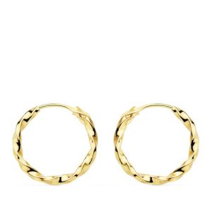 18K AROS ORO AMARILLO HUECOS GALLONEADOS. 12X1.5 MM