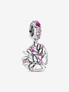 Charm Colgante Árbol Genealógico de Corazón Rosa