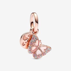 Charm Colgante Doble Mariposa