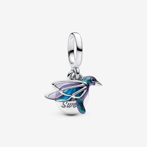 Charm Colgante Doble Colibrí