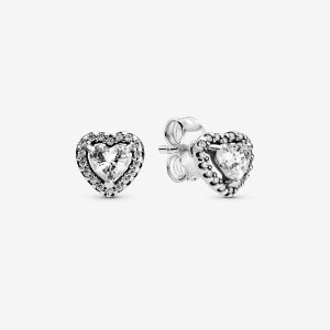 Pendientes de Botón Corazón