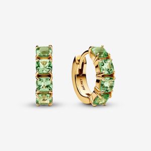 Pendientes de Aro Verdes