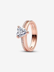 Anillo Corazón Doble Banda