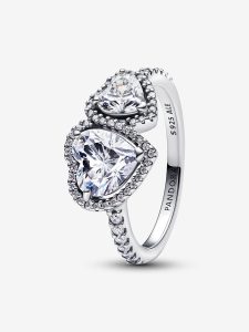 Anillo Corazones Halo Brillant