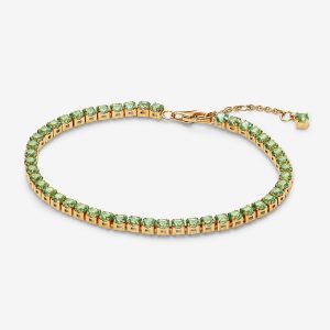 Pulsera Tenis Verde Brillante