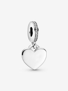 Charm Colgante Etiqueta de Corazón para Grabar