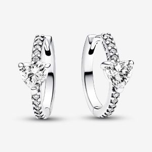 Pendientes de Aro Corazón Brillante
