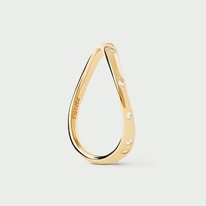 Aro Anillo de Plata bañada