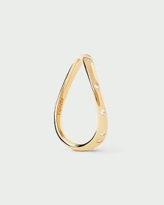Aro Anillo de Plata bañada