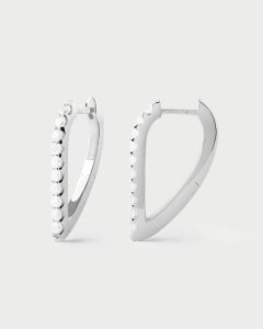 Aros geométricos de plata