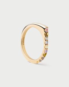 Anillo geométrico adornado