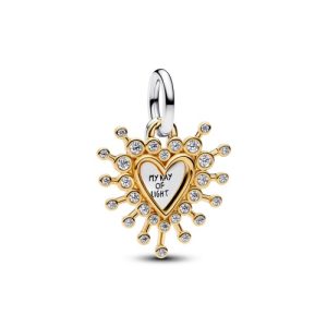 Corazón de plata de ley
