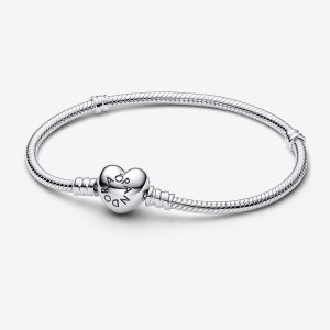Pulsera Diseño Cadena de Serpiente y Corazón de Moments
