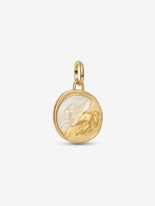 Charm Colgante Medalla Pegasus de Madreperla