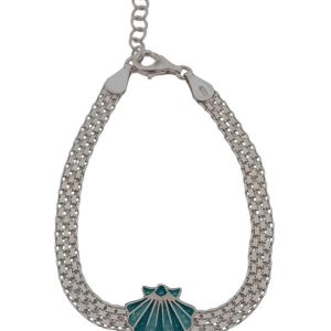 Pulsera Plata Concha Camino de Santiago con Esmalte al Fuego | T125233
