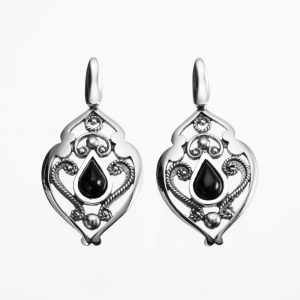 PENDIENTES PLATA Y AZABACHE
