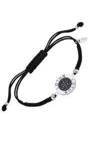 PULSERA LOTUS SILVER DE PLATA Y MACRAMÉ